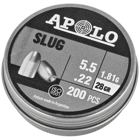 Apolo Slug 28 .22/5.5mm Airgun Pellets, 200 psc 1.81g/28.0gr (19302)