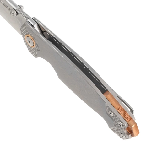 Viper Katla Grey Titanium 3D, Stonewashed M390 by Jesper Voxnæs knife (V5982TI3D)