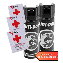 Zestaw 2 gazów pieprzowych i 3 chusteczek Hoernecke Anti-Dog Cone 63 ml - stożek