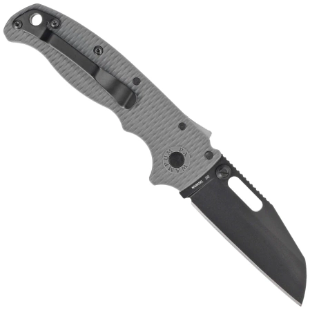 Demko AD20.5 Shark Foot Knife Grey Grivory, Black DLC D2 by Andrew Demko (205-D2-SF-DLC)