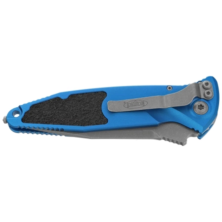 Microtech Socom Elite Auto S/E Automatic Knife Blue Aluminum, Apocalyptic M390MK by Tony Marfione (160A-10APBL)