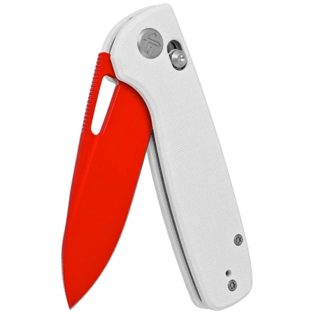 Nóż składany Kubey Bluff White G10, Red14C28N by Garet Caronna (KU248B)