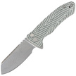 Kubey Creon Knife White/Green G10, Damascus (KU336A)