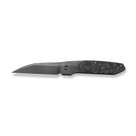 WeKnife Brr15 Gray Titanium/Shredded Carbon Fiber, Polished Gray M390 by Rafal Brzeski (WE24007-3)