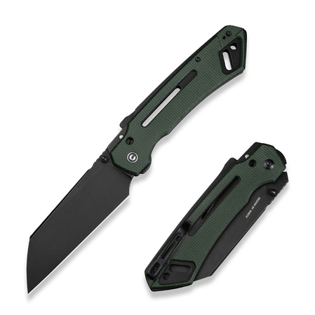 Nóż składany Civivi Buster FG Green Canvas Micarta, Black Stonewashed Nitro-V by Snecx Tan (C24052-3)