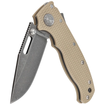 Nóż składany Demko AD20.5 Clip Point Coyote Tan G10, Stonewashed CPM 3V by Andrew Demko (205-3V-CTCP)