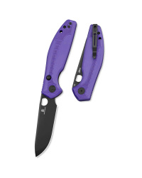 Nóż składany Bestechman Angry Owl Purple G10, Black PVD D2 by Keanu Alfaro (BMK12E-2)
