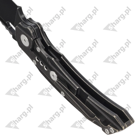 Nóż składany Bestech Exploit Black Stonewashed Titanium, Black Stonewashed S35VN by Todd Knife and Tool (BT2005C)