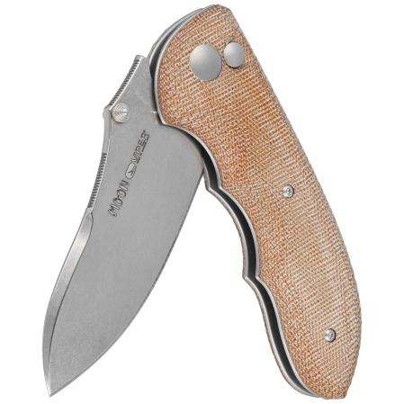 Nóż składany Viper Moon Natural Canvas Micarta, Stonewashed MagnaCut by Fabrizio Silvestrelli (V6010CN)