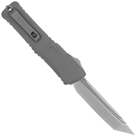 Microtech Combat Troodon Gen III T/E OTF Knife Natural Clear Aluminum, Stonewashed M390MK by Tony Marfione (1144-10NC)