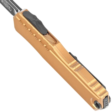 Nóż automatyczny OTF Microtech Cypher II S/E Tan Aluminium, Black M390MK by Deryk Munroe i Tony Marfione (1241-1TA)