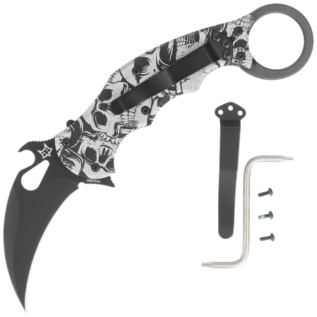 Nóż składany Fox The End Karambit Black Aluminium, Black N690Co (FX-599 ALB-3)