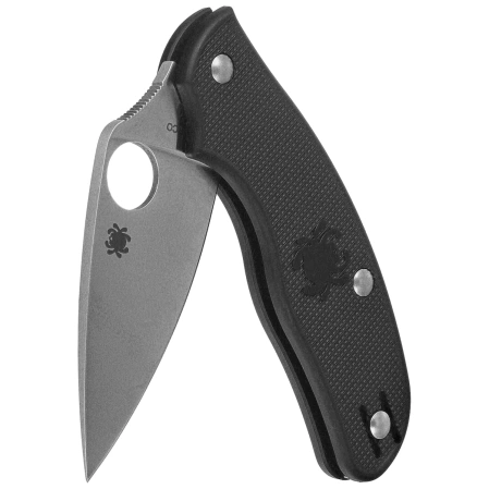 Spyderco Metropolitan Lightweight Knife Black FRN, Satin M398 by Sal Glesser (C213PBK)