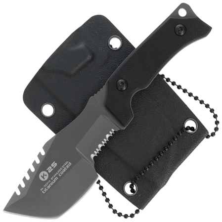 K25 RK-32372 Neck Knife Black G10, Titanium 7Cr17Mov
