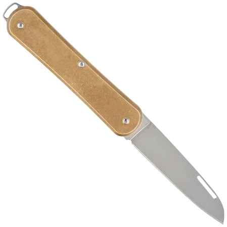 Fox Vulpis Brass, Polished M390 Pocket Knife (FX-VP130 OT)