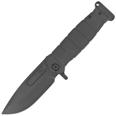 Medford USMC FF Knife Black DLC Titanium, Black DLC HW/Clip, Black DLC S90V by Greg Medford (MK2049PQ-30PV-TPCP-PP)