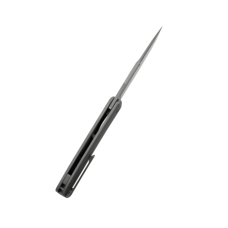 Kubey Supercell Knife Darkblasted Titanium, Darkblasted 14C28N by K.C. Spiron (KU353C)