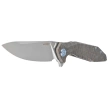 Kubey Nova Frame Lock Knife Flamed Titanium, Beadblasted 14C28N (KB235G)