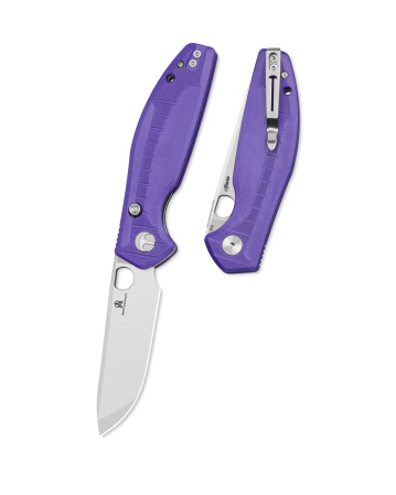 Nóż składany Bestechman Angry Owl Purple G10, Satin/Stonewashed D2 by Keanu Alfaro (BMK12E-1)