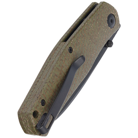 Civivi Knife Sokoke Green Burlap Micarta, Black Stonewashed 14C28N by Ray Laconico (C22007-2)