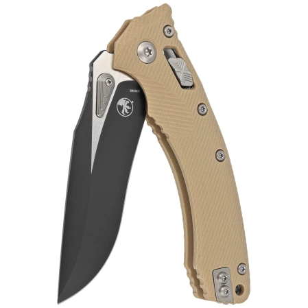 Microtech Amphibian Ram-Lok S/E Knife Tan Fluted G10, Black M390MK by Tony Marfione (137RL-1FLGTTA)