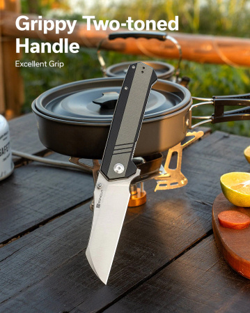 Nóż składany Sencut Draxor Gray/Black G10, Satin 9Cr18MoV (S24035-3)