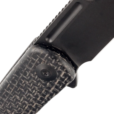 Civivi Knife Caetus Black Burlap Micarta, Black Stonewashed 14C28N (C21025C-2)