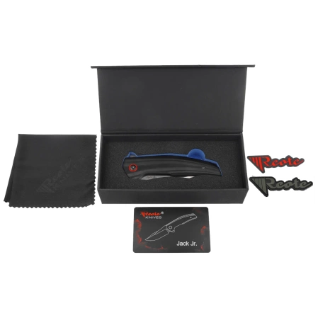 Nóż składany Reate Jack Jr. Black Aluminium, Satin S30V (Jack Jr. BKAL SAT RDAL)