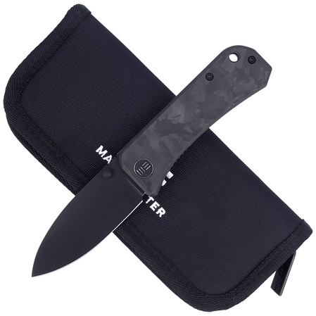 WE Knife Banter Marble Carbon Fiber, Black Stonewashed CPM S35VN by Ben Petersen (2004H)