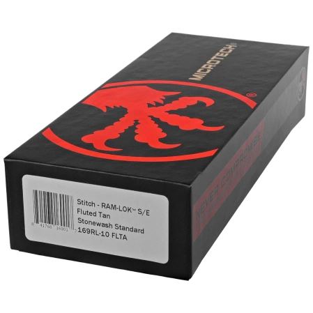 Nóż składany Microtech Stitch Ram-Lok S/E Fluted Tan Aluminium, Stonewashed M390MK by Borka Blades and Tony Marfione (169RL-10FLTA)