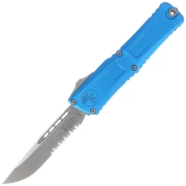 Nóż automatyczny OTF Microtech Combat Troodon Gen III S/E Blue Aluminium, Apocalyptic P/S M390MK by Tony Marfione (1143-11APBL)