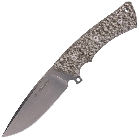 Gianghi Green Canvas Micarta, Stonewashed N690Co by Fabrizio Silvestrelli Knife (V4882CV)