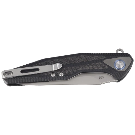 Nóż składany RikeKnife Tulay Integral Black G10/Carbon Fiber, Satin 154CM (RK-TULAY-B/CF)