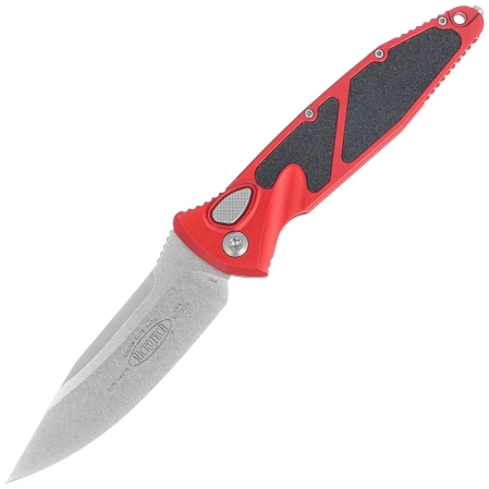 Nóż automatyczny Microtech Socom Elite Auto S/E Red Aluminium, Stonewashed M390 by Tony Marfione (160A-10RD)