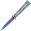Martinez Albainox Balisong Knife Scorpion Rainbow, Rainbow 3Cr13Mov (02280)