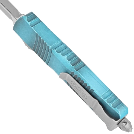 Microtech Combat Troodon D/E Weathered Turquoise Aluminium, Apocalyptic M390 by Tony Marfione OTF automatic knife (142-10APWTQ)