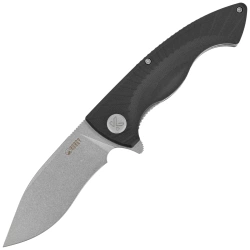 Nóż składany Kubey Timberwolf Black G10, Stonewashed 14C28N (KU208D)