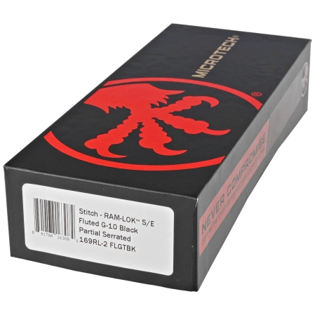 Nóż składany Microtech Stitch Ram-Lok S/E Black Fluted G10, Black P/S M390MK by Borka Blades and Tony Marfione (169RL-2FLGTBK)