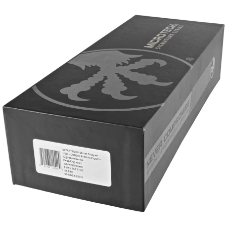 Microtech Ultratech Storm Trooper Hellhound/Warhound OTF Knives Set Signature White Aluminum, White M390 by Tony Marfione (119-1SETSTDS)