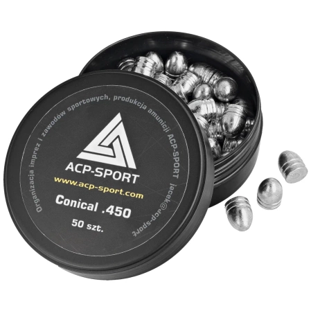 ACP-Sport Conical .450 lead bullets, 50 pcs (JW450-C)