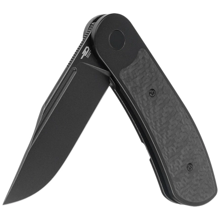 Bestech Vestige Knife Black Titanium/Carbon Fiber, Black Stonewashed MagnaCut by Justin Lundquist (BT2411D)