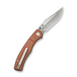 Civivi Clingman Knife Brown Canvas Micarta, Satin Nitro-V by Taylor Martin Best Damn EDC (C23065-3)