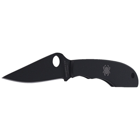Spyderco Grasshopper Black / Black Blade Plain Knife (C138BKP)