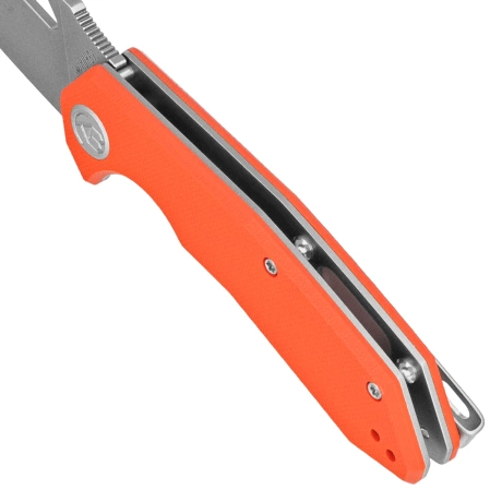 Nóż składany Kubey Coeus KU122W Orange G10, Stonewashed 14C28N