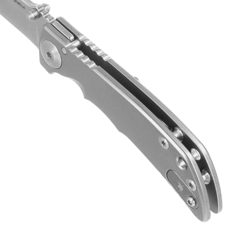 Spartan Blades Harsey Folder 3.25 Gray Titanium, Gray HW, Stonewashed MagnaCut by William W. Harsey (SF10SW)