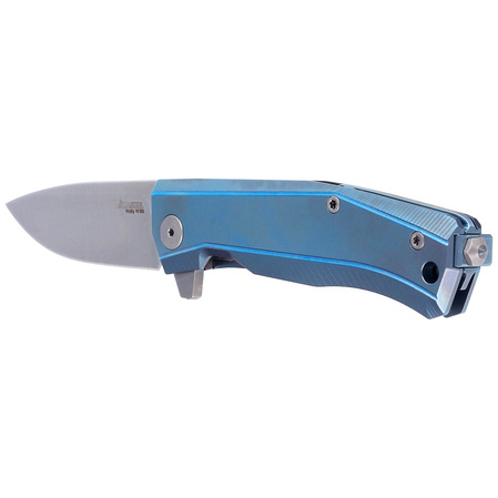 LionSteel Myto Knife Blue Titanium, Satin M390 by Molletta (MT01 BL)