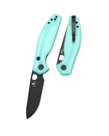 Nóż składany Bestechman Angry Owl Aqua G10, Black PVD D2 by Keanu Alfaro (BMK12B-2)