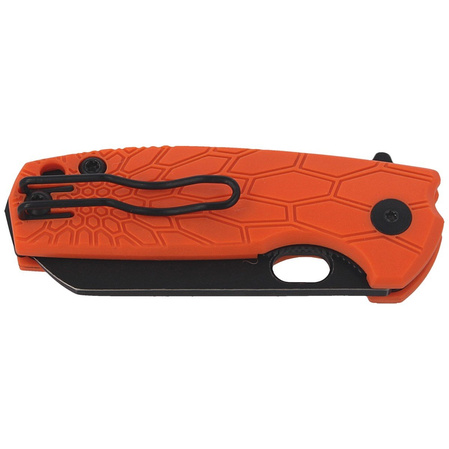 Fox Baby Core FRN Orange Knife, Black Stonewashed N690 by Jesper Voxnaes (FX-608 OR)