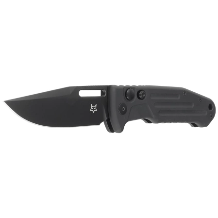 Fox New Smarty CP Automatic Knife, Black Aluminum, Black PVD N690Co by Stefano De Lorenzi (FX-503 ALB)