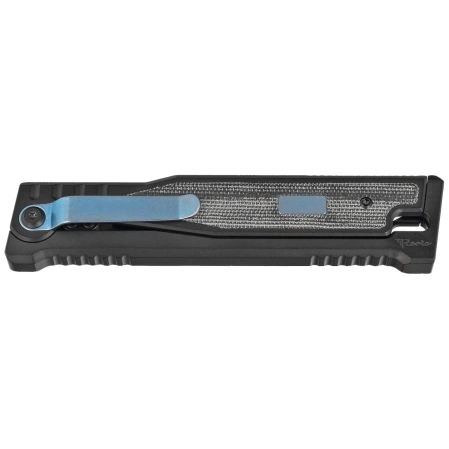 Reate EXO 2.0 D/P Black PVD Titanium / Black Micarta, Black PVD Elmax (EXO BLK.PVD.DP.BKM)